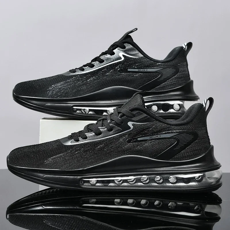 

2025 Men's Sports Shoes Thick Sole Running Shoes Breathable High Quality Soft Sole Outdoor Sports Leisure Mesh Men Running Shoes