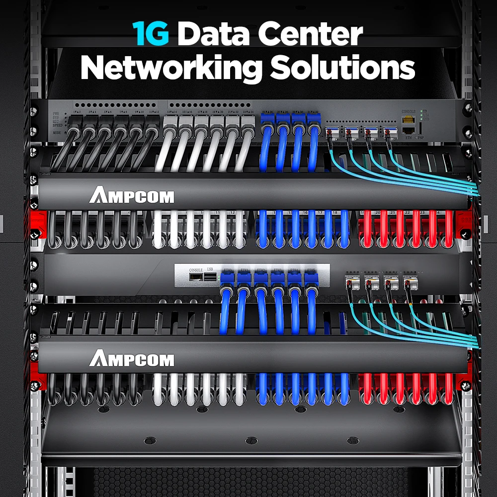 Módulo transceptor AMPCOM 1.25G LC SFP multimodo, módulo óptico duplex 1000BASE-SX SFP 850nm 550m DOM MMF para Cisco etc.