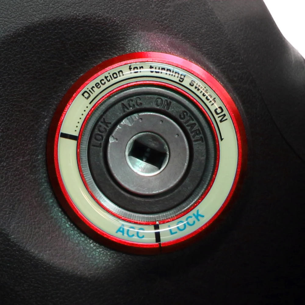 مضيئة مفتاح إشعال حلقة التبديل غطاء الكسوة ملصق لنيسان ليفينا تيدا سيلفي قاشقاي X-TRAIL مشمس مارس Venucia