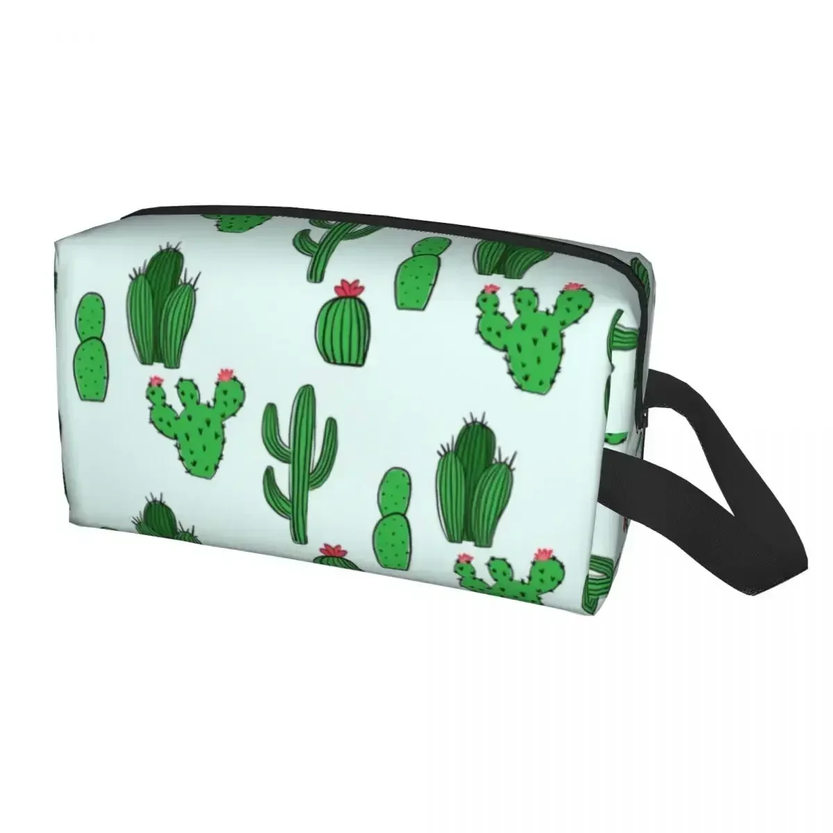 Cute Desert Cactus Succulents Toiletry Bag for Women Cacti Plants Makeup Cosmetic Organizer Lady Beauty Storage Dopp Kit Box