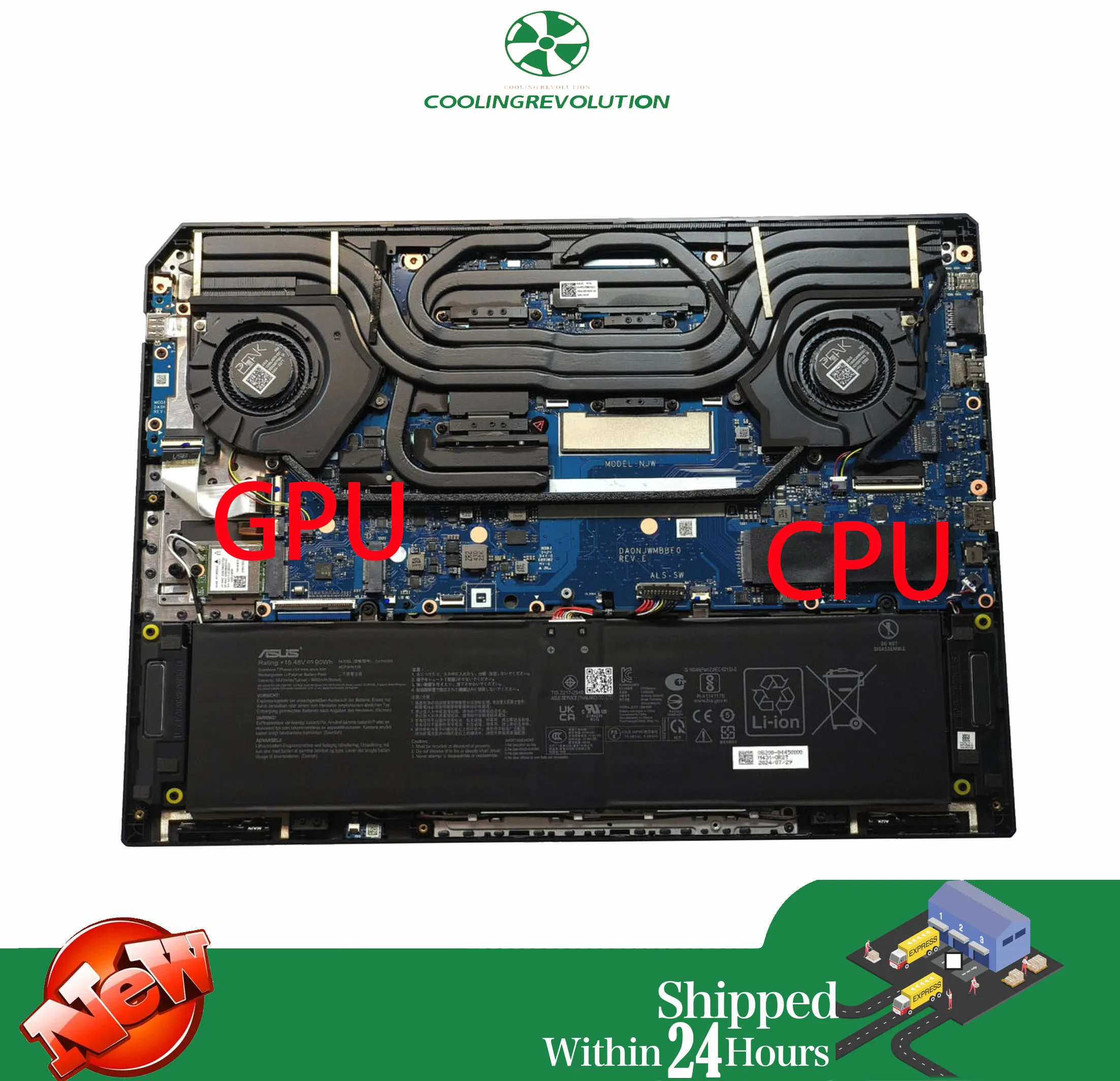 Laptop CPU GPU Cooling Fan  for ASUS TUF Gaming FX608J FX608LP 13NR0MJ0P01021 13NR0MJ0P02021 6033B0152001 6033B0152201