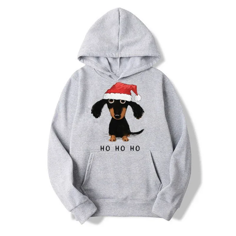 New Cute Dachshund Dog Hoodies Love Cartoon Print Men Woman Kawaii Hoodie Hooded Sweatshirts Pullovers Unisex Tracksuit Clothing