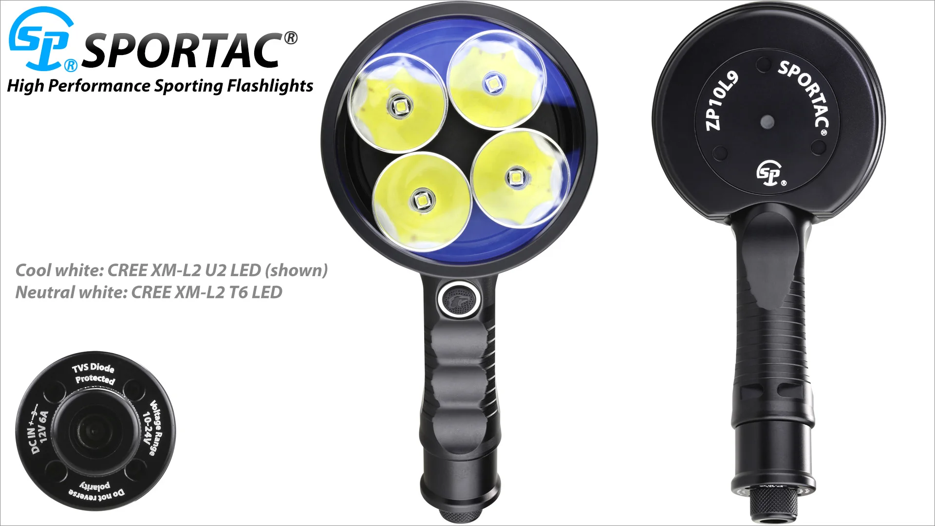 SPORTAC EAGTAC ZP10L9 4x XML2 5200lm LED Long Throw Camping Hiking Hunting Flashlight Car Charger Version