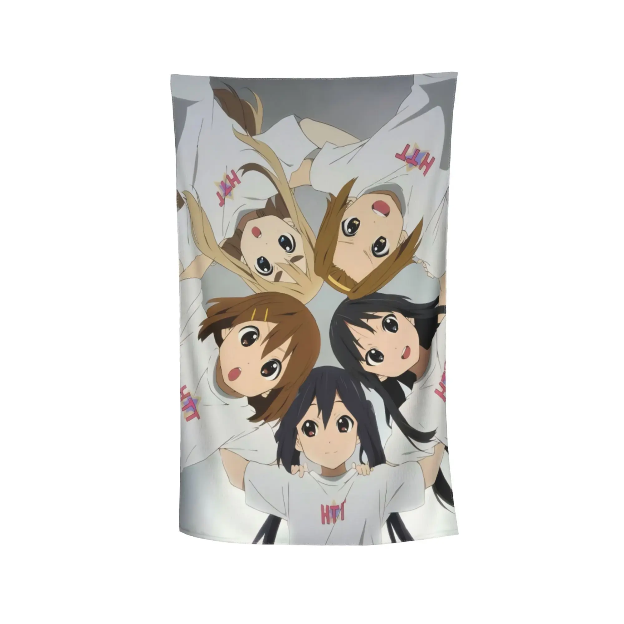 1PC K-ON Anime Beach Towel HTT Houkago Tea Time Band Girls Microfiber Quick Dry Sand‑Proof Bath Towel Beach Pool Gift for Otaku
