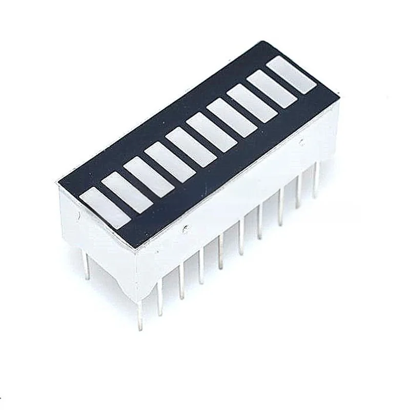 5 uds 10 columna de iluminación de luz digital de 10 segmentos barra de luz LED súper brillante rojo amarillo verde azul tubo plano de luz 20p rgb