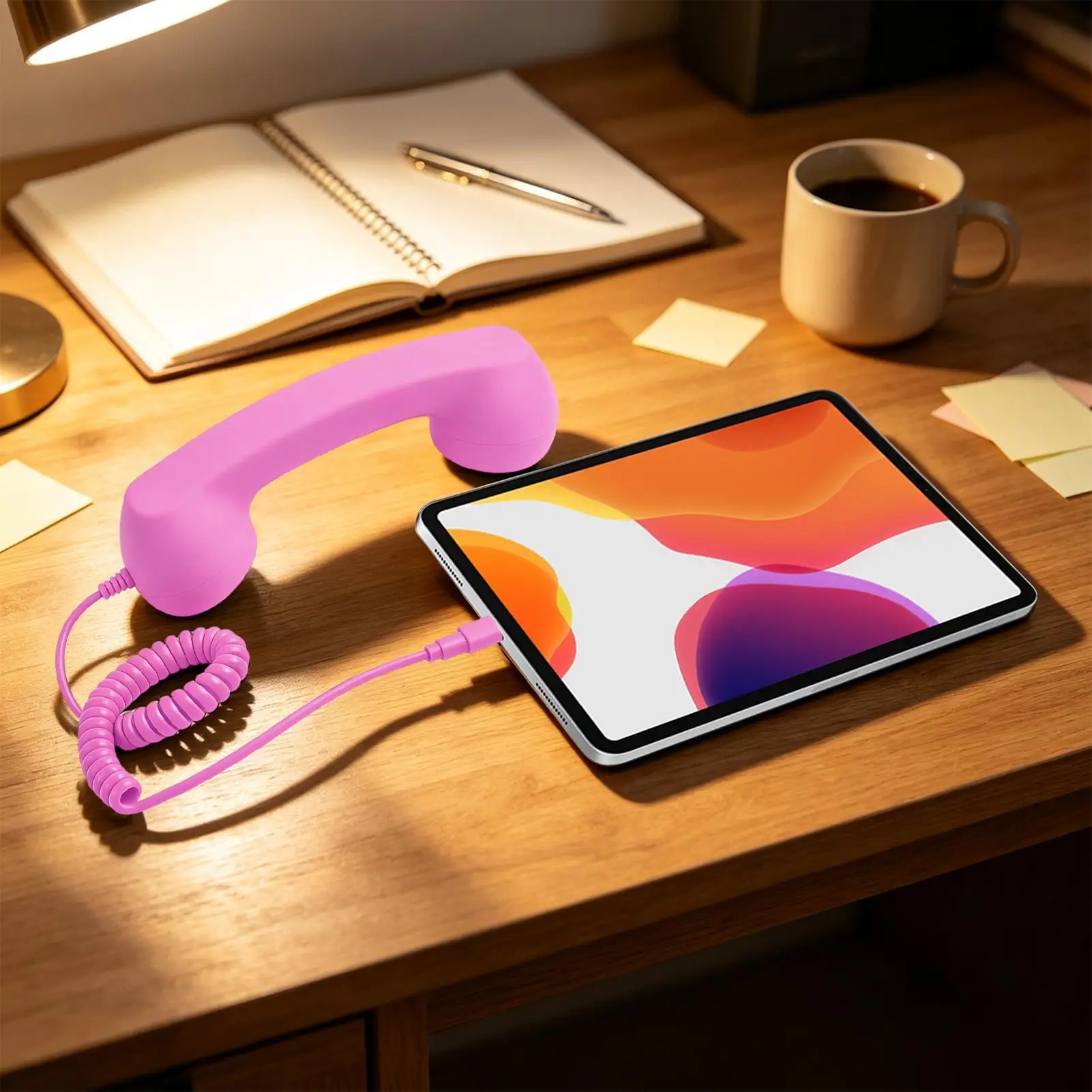 Retro Telephone Handset With Microphone Headphone Wired Usb C Phone Receiver Retro Style Hand Call Receiver Anti Radiation