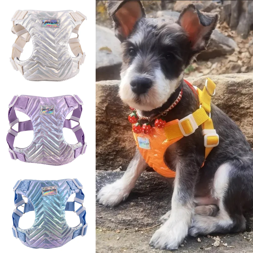 Fashion Dog Vest Harness No Pull Waterproof Pet Chest Starps for Small Dogs Schnauzer Bichons Puppy Outdoor Walking Supplies