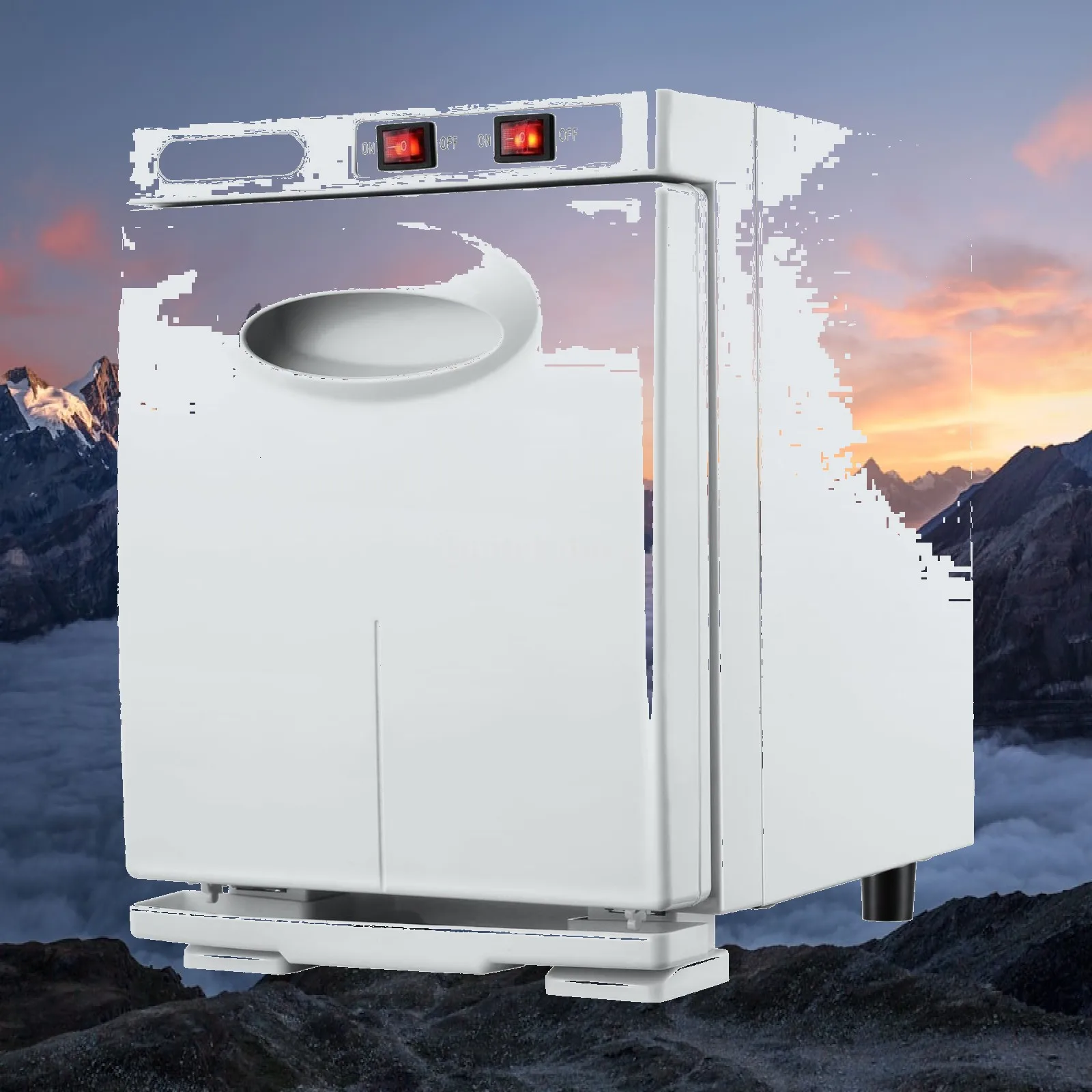 Salon Towel Warmer Cabinet Heated Sterilizer 5L Aluminum Alloy Countertop with Front Entry Handle