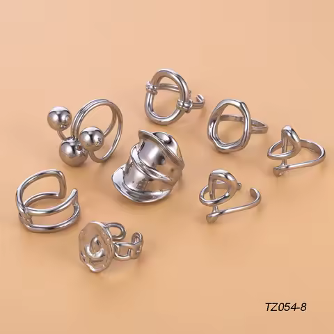 CARLIDANA Stainless Steel Silver Color Open Irregular Circle Finger Rings Titanium Steel Personalized Geometric Open Ring Women