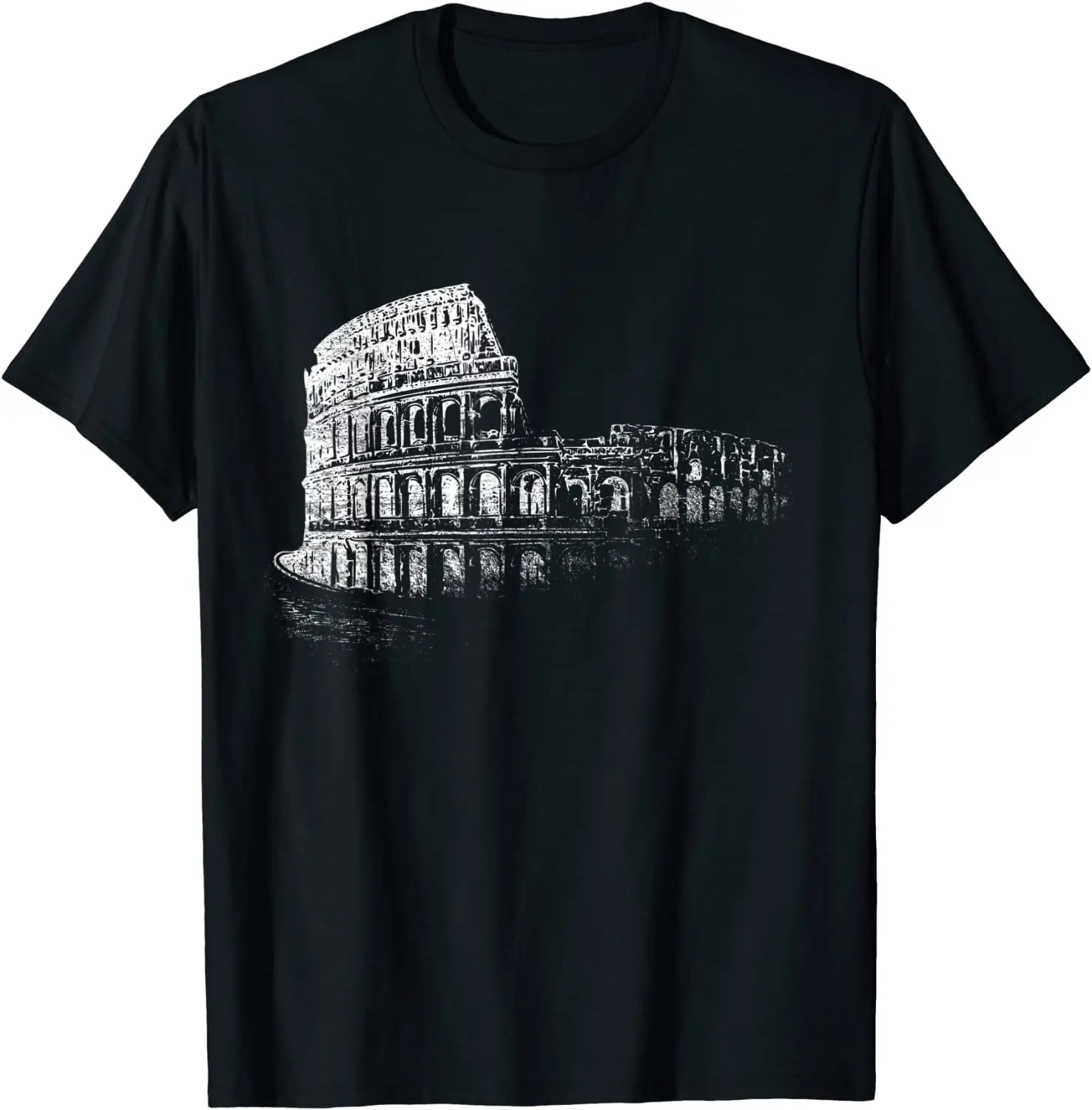 Rome Colosseum Italy Italia Roman Amphitheatre Ancient Rome T-Shirt Short Sleeve Casual Cotton O-Neck Summer Tees