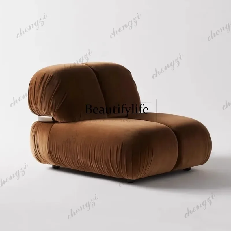 TTT  Italian minimalist small apartment living room fabric sofa cream style club
