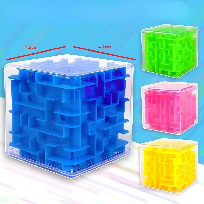 3D Labyrinth Magic Cube transparente sechsseitige Puzzle Speed Cube Rolling Ball Spiel Cubos Labyrinth Spielzeug für Kinder pädagogisch