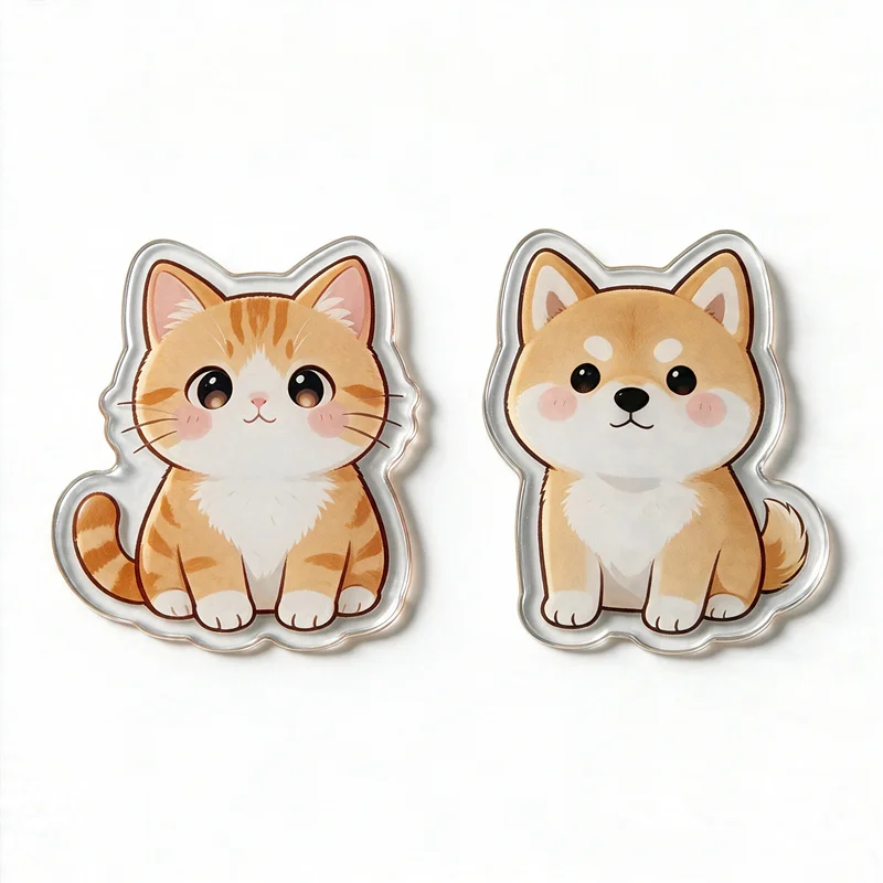 In Bulk Order Custom 100PCS Your Own Design Chip Acrylic Customize Make Clear Mini Pet Anime Figures Photo Patch Accessories