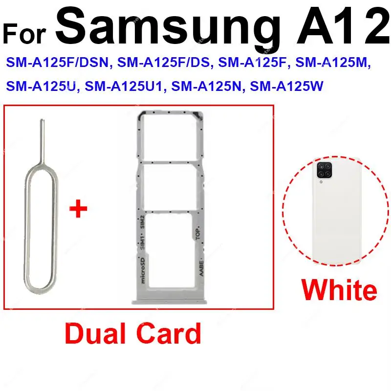 Лоток для Sim-карты для Samsung Galaxy A12 A125 A125F A125M A125N