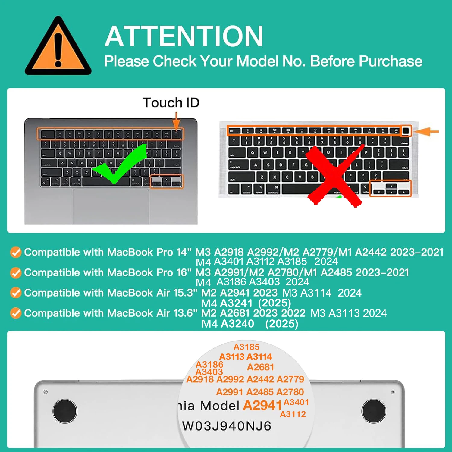 Protezione Tastiera per MacBook Air & Pro/Max 2025-2021 (M4/M3/M2/M1) 15,3 13,6 14,2 16,2 pollici A3241 A3240 A3112 A3185 A3401 A3186 A3403 A2941 A2681 A3114 A3113 A2442 Accessorio Protettivo