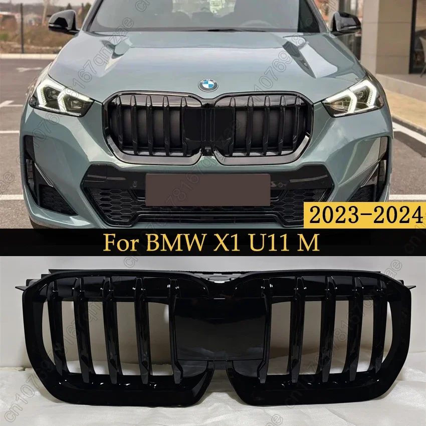 

Gloss Black Front Kidney Grille Grill Single Slat Style For BMW X1 U11 U12 xDrive18d 28i 23d M Sport 2023-2024 Racing Grills