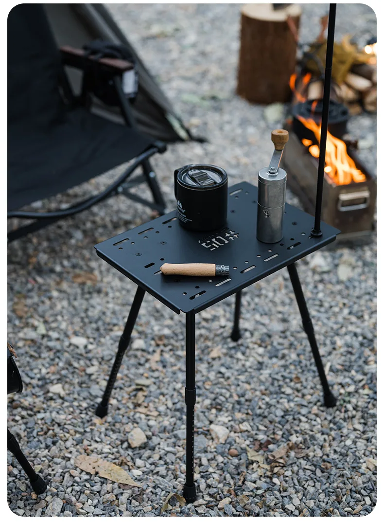 

Outdoor camping lgt tactical wind aluminum alloy one unit side table one unit horse