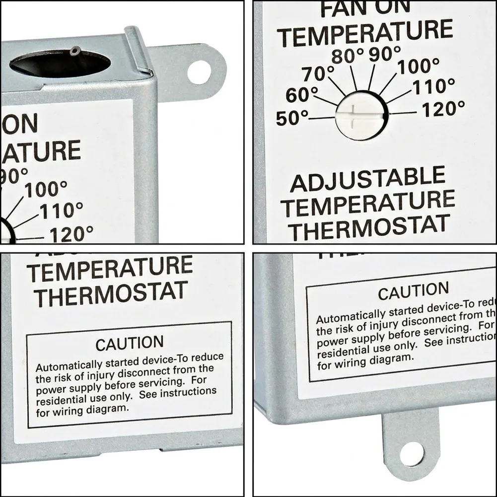 Air Vent for Compatible Adjustable Thermostat with Mechanical Temperature Control and Streamlined Space-Saving Dimensions
