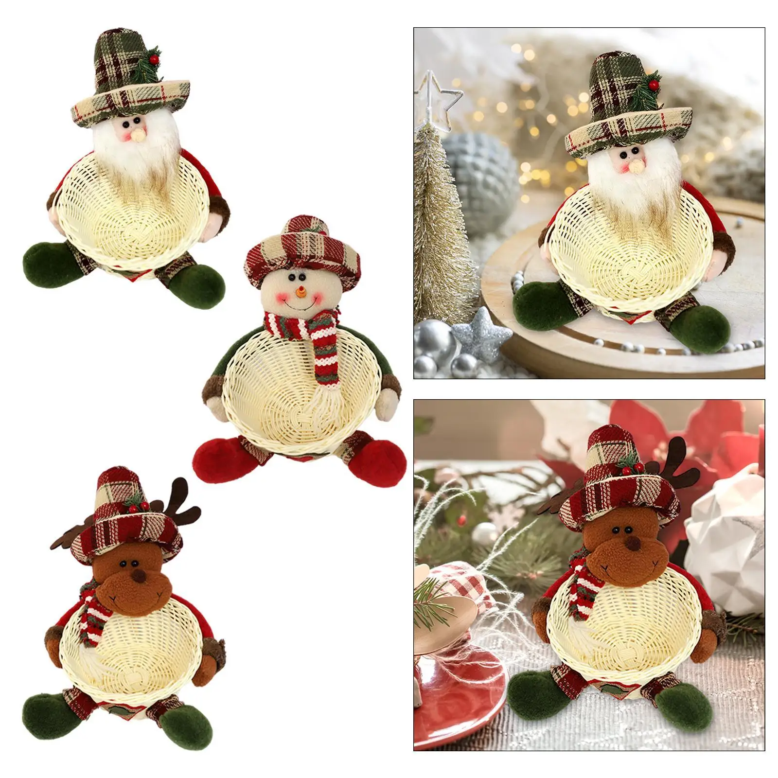 Candy Bowl Christmas Decor Cute Lovely Desk Adornment for Kids Holiday Party