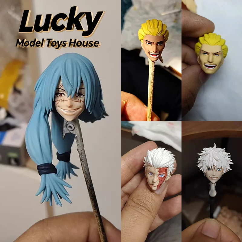

1/12 Anime Jujutsu Kaisen Gojo Hakari Kinji Villain Mahito Delicate Painted Head Sculpt Accessory For 6inch Shf Vtoys WindToys