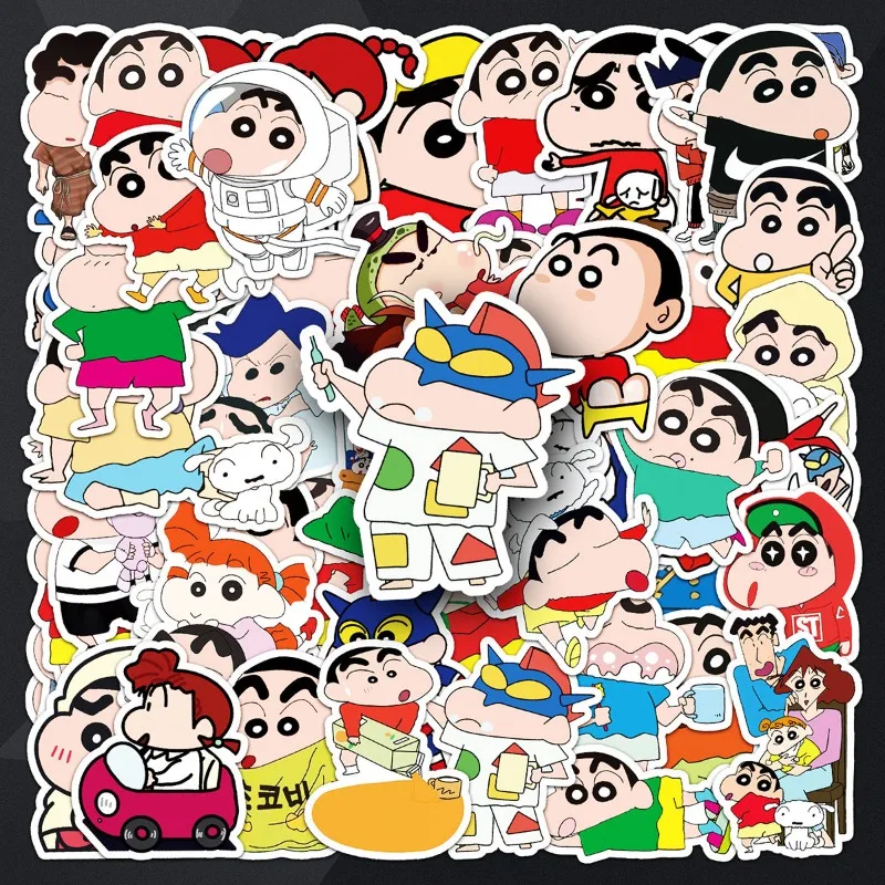 51PCS Cartoon Cute Crayon Shin-chan Stickers Laptop Cell Phone Case Water Cup Luggage Helmet Decorative Stickers Wholesale