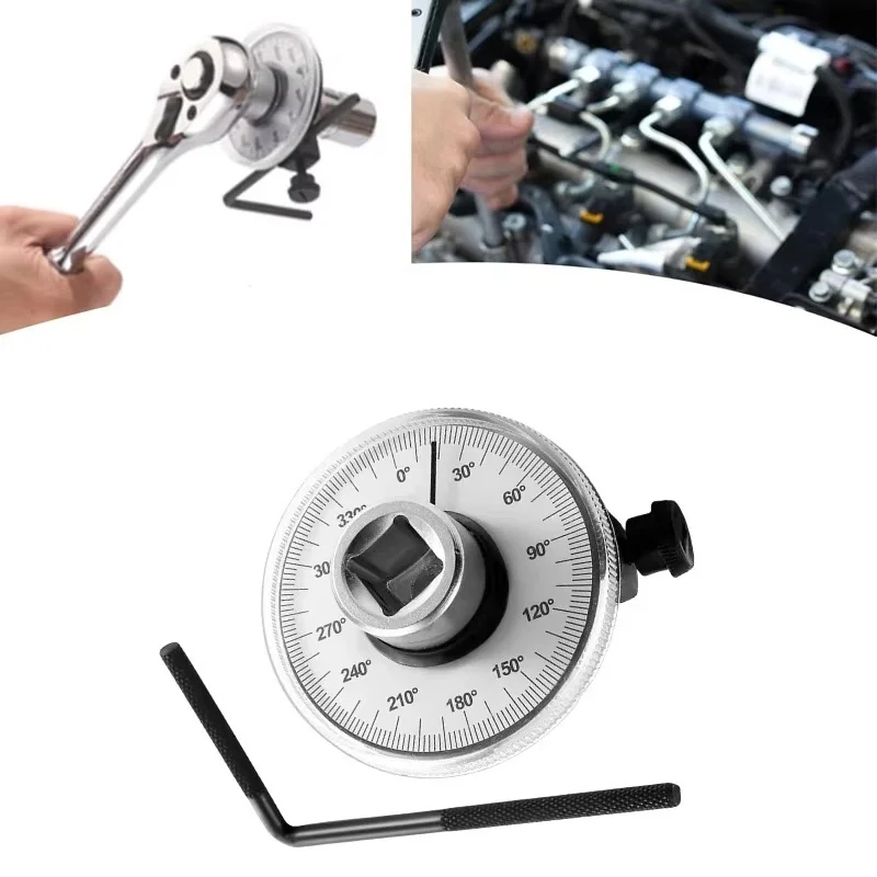 360 Degree Torque Wrench Torquemeter Dial Hand Tool Service Equipment Garage Calibrated In Degrees Tools Car Repair Accessories