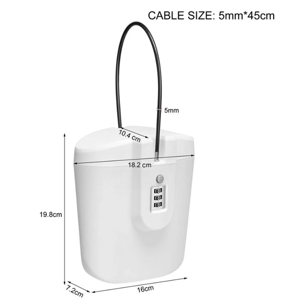 Password Box 3-Digit Combination Lock Beach Bucket Storage Box Hiking Sports  Outdoor Security Storage Box