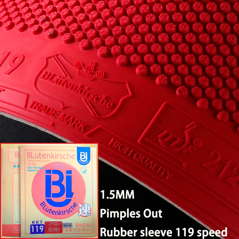 Original BLütenkirsche 119 Table Tennis Rubber Sheet Pips-out & Long Pips Ping Pong Rubber Strong Aggressiveness & Fast