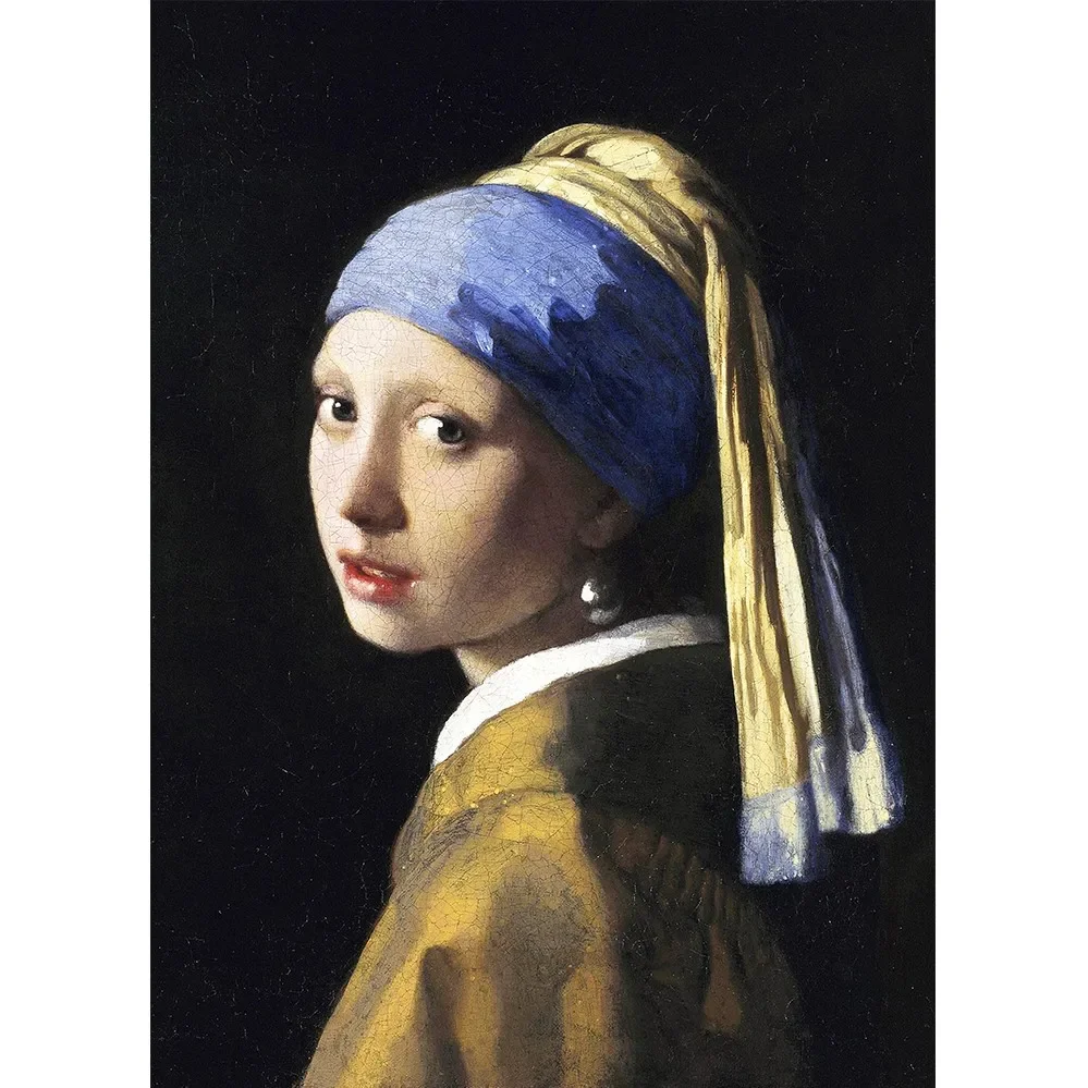 MaxRenard 68*49cm Jigsaw Puzzle 1000 Pieces for Adult Old Master Jan Vermeer Girl with Pearl Earring Family Game Home Decoration