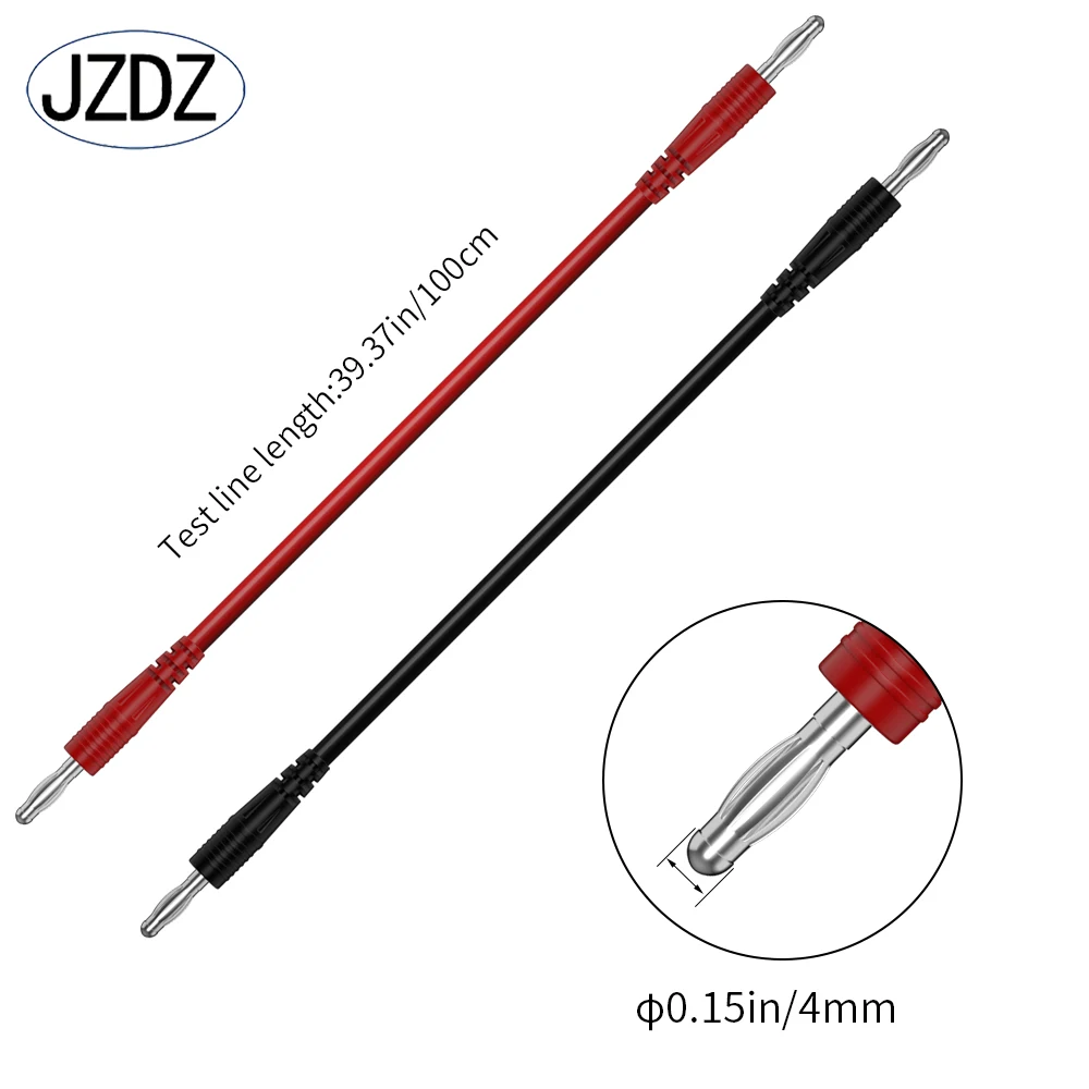 JZDZ 2pcs Multi-meter Test Leads Cable Line Wire 100 cm Double Ends 4mm Banana Plug  Electrical Connector DIY Tools J.70055