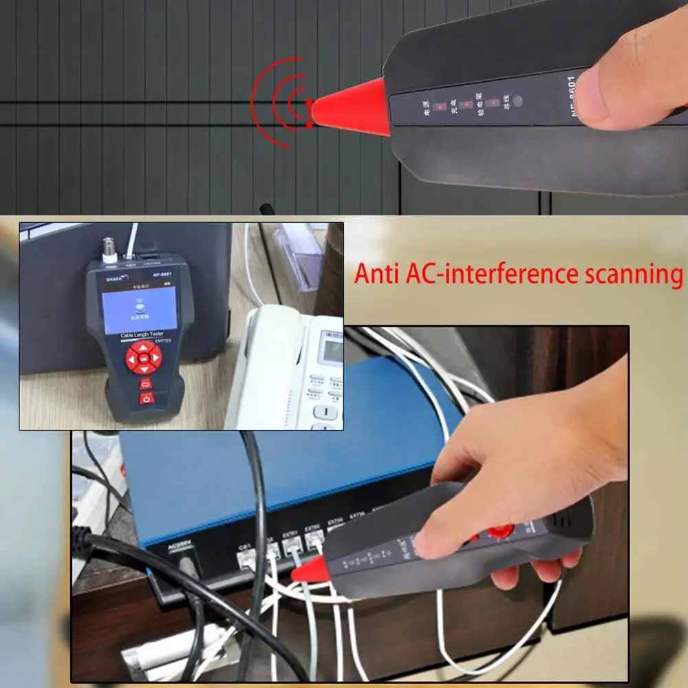 NOYAFA NF-8601W Function Multipurpose network tester OE/PING Tester Measure Cable Length With 8pcs Remot Line Tracker