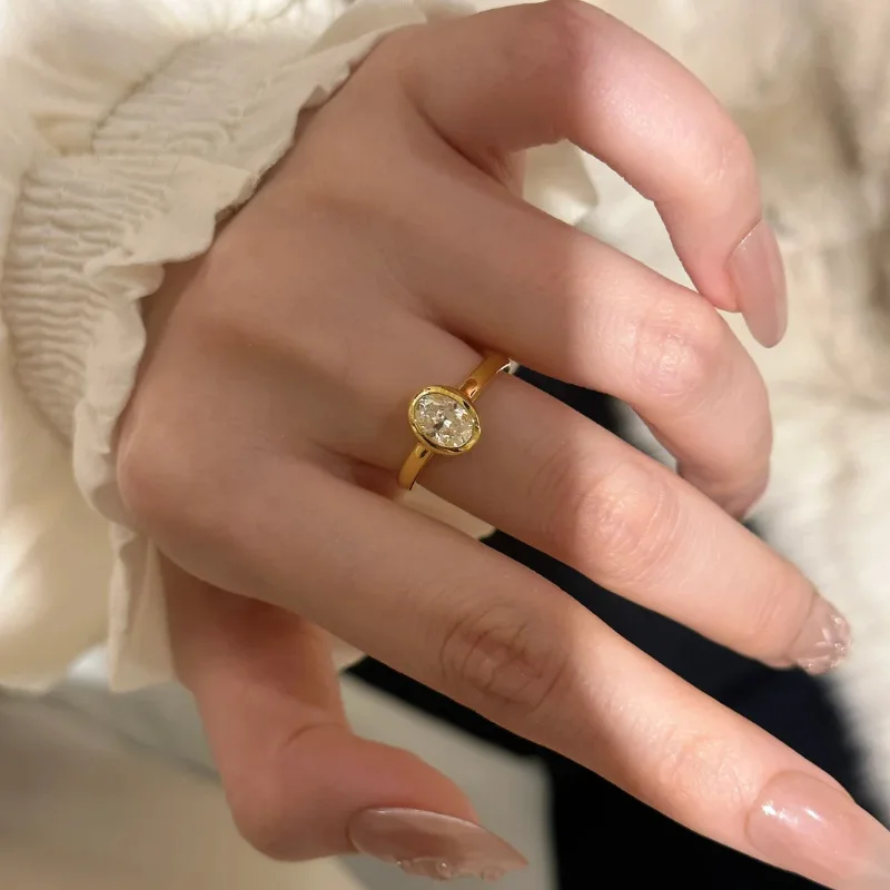 Exquisite Zircon Rings for Women Gold Color Adjustable Rings Official-Website Jewelry Elegant Accessories Wedding Party Gifts