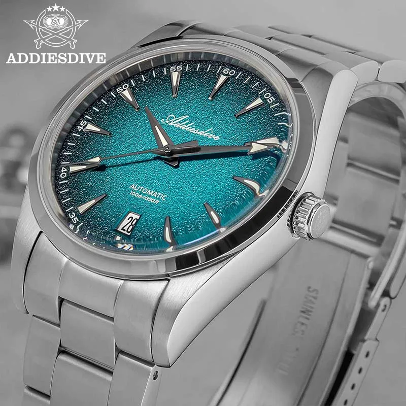 

ADDIESDIVE New Watches For Man Premium Brand Japan 8215 Automatic Mechanical Watch Bubble Glass 100m Waterproof Luminous Watches