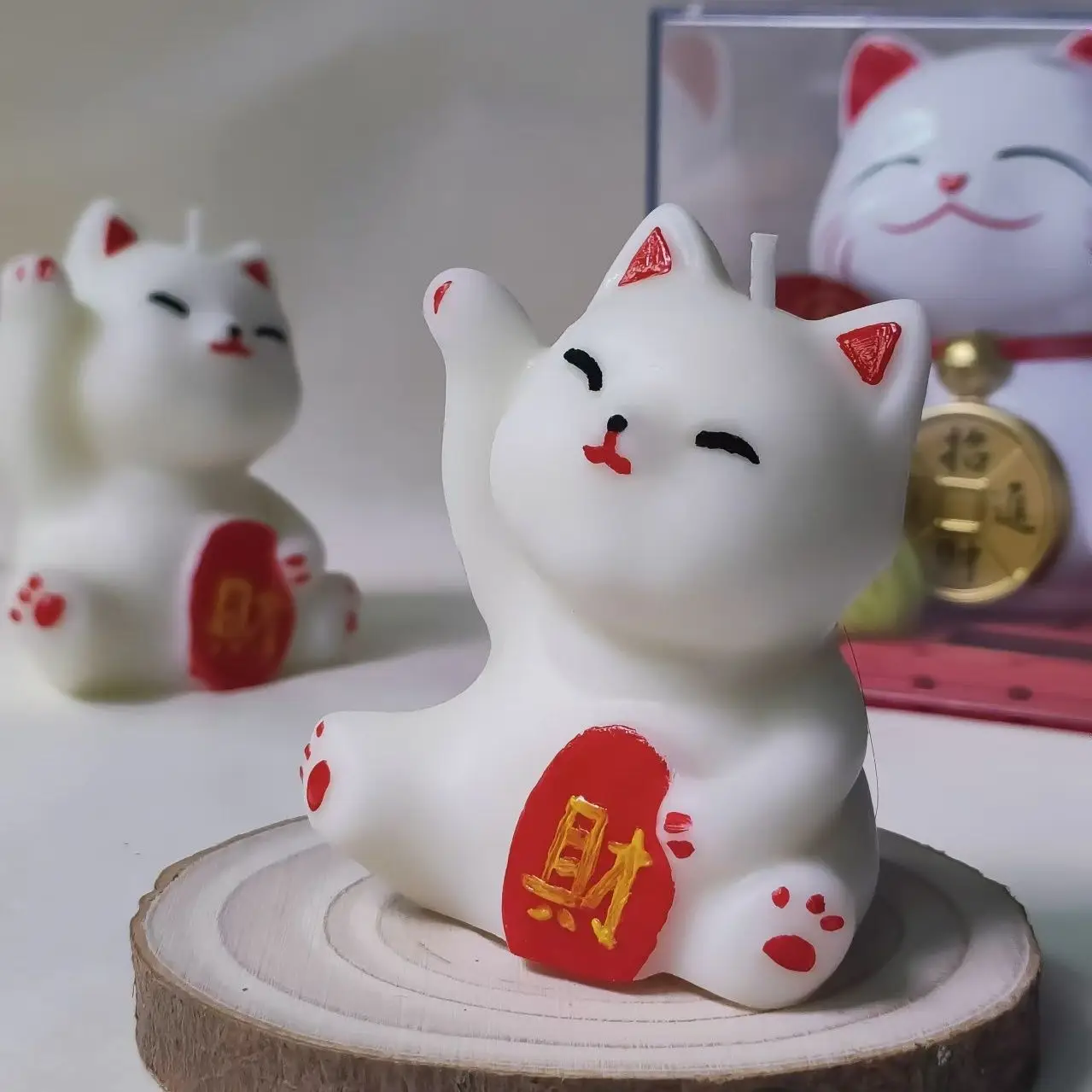 Lucky Cat Aromatherapy Candle Bedroom Lucky Ornament Cute Cartoon Shaped Aromatherapy Candle Cute Pet Birthday Gift Candle