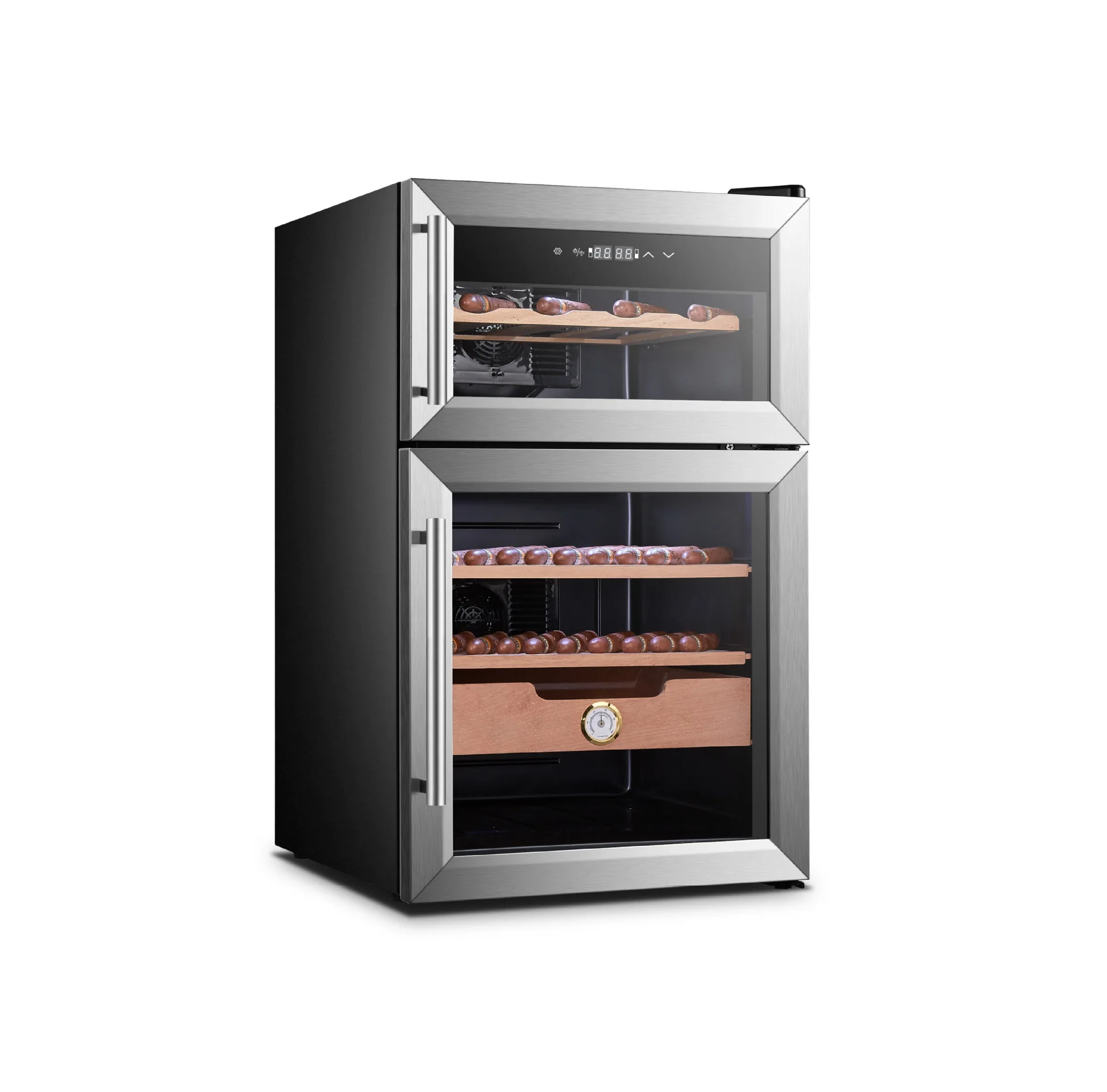 Thermostatic cigar cabinet Cigar storage cabinet Household refrigerated tobacco and wine cabinet Dual-purpose red wine cigar