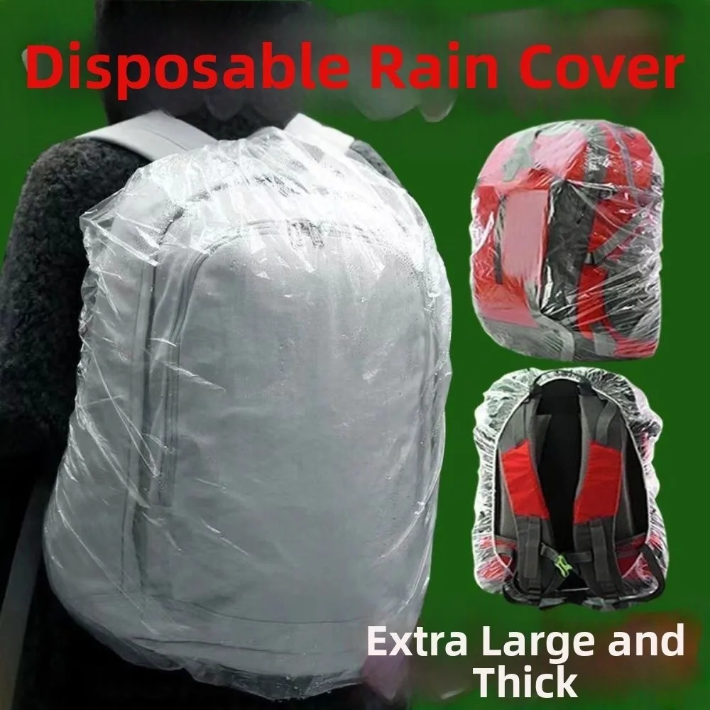 30Pcs Disposable Backpack Rain Cover Dust-proof Foldable Waterproof Backpack Cover Thickened Compact Backpack Protective Sleeve