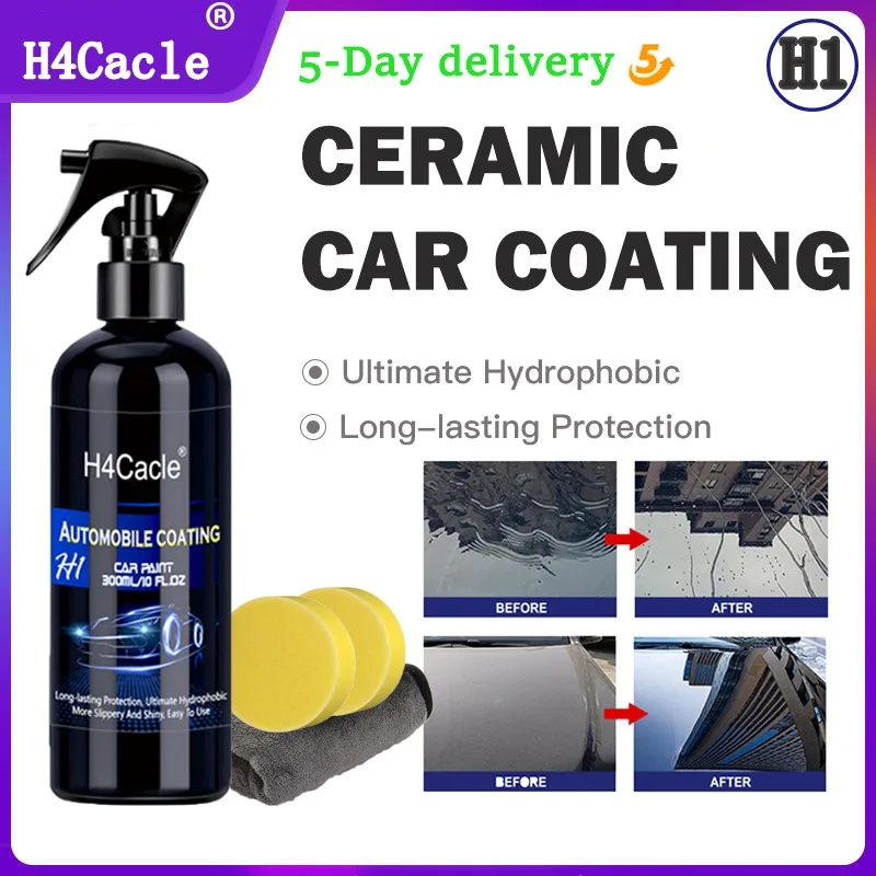 

H1 Ceramic Car Coating Quick Detail Spray-Extend Protection of Waxes Sealants Coatings Quick Waterless Paint Care car care