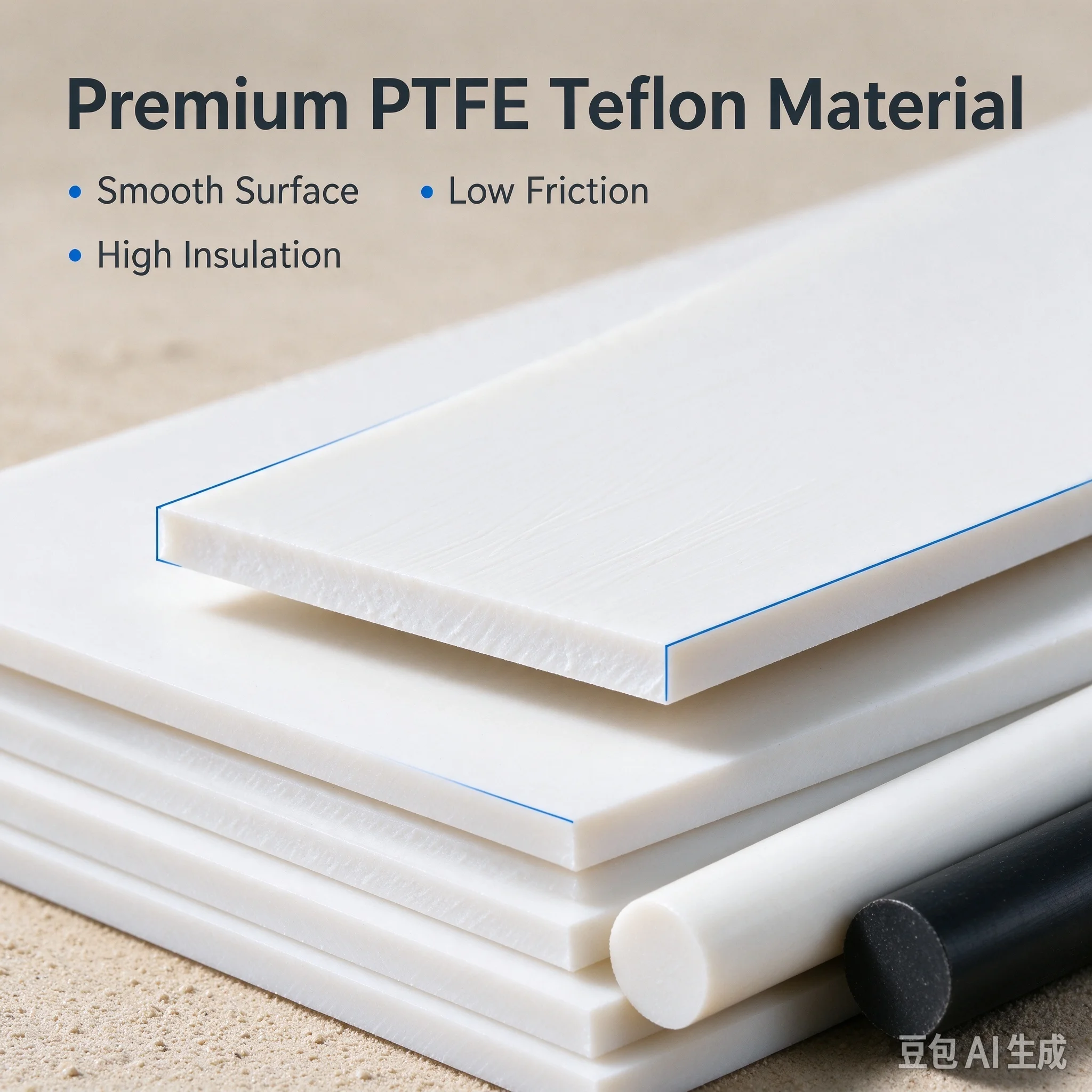 0.5-20mm White PTFE Teflon Sheet Polytetrafluoroethylene Plate, Custom Machinable Stair Sliding Board, Anti-Corrosion Low Fricti