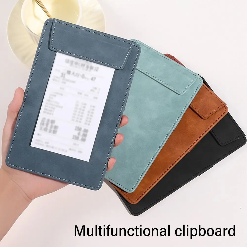 Mini cartella portadocumenti in pelle di alta qualità Blocco note portatile magnetico Appunti per appunti Ristorante