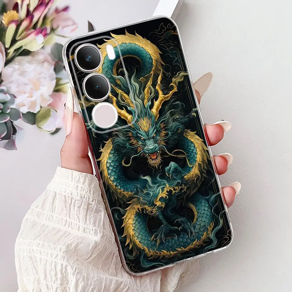For Vivo Y19s Case VivoY19s V2419 Silicone Cover New Stylish Butterfly Flower Transparent Soft Funda For Vivo Y19s 4G Phone Case