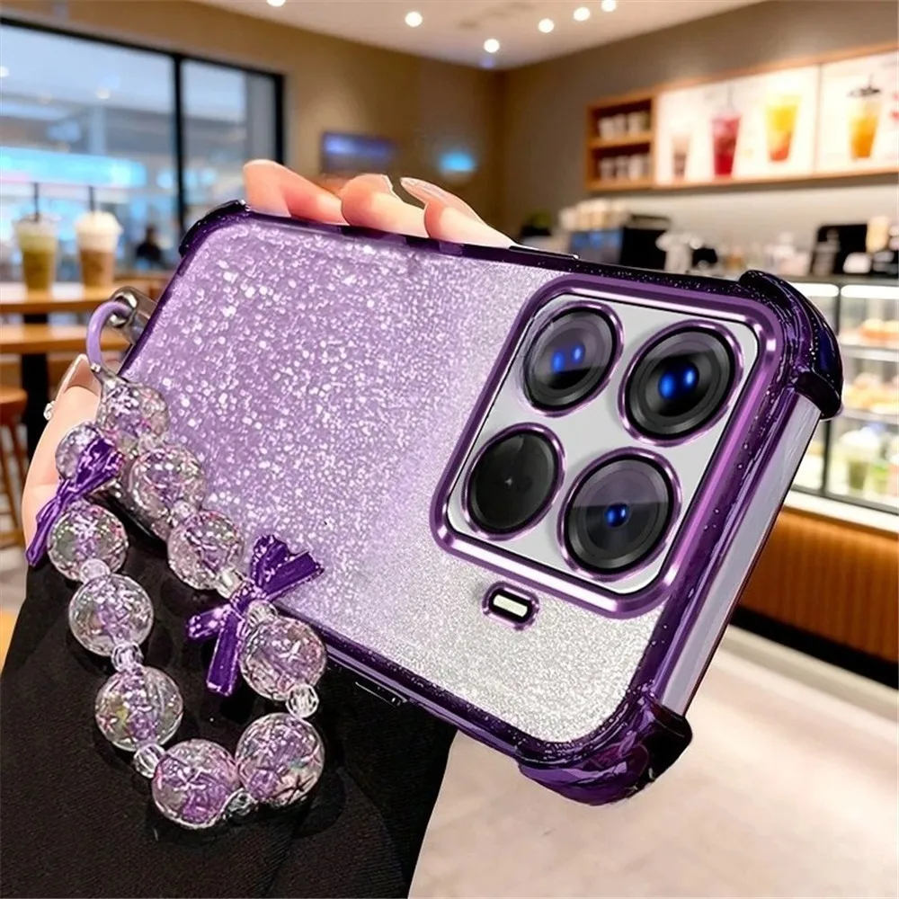 Luxuriöse Handyhülle mit Kette für Samsung A17 A27 A37 A57 A16 A26 A36 A56 A15 A35 A55 A14 A54 Glitzernde Stoßfeste Silikonhülle – Detail 2