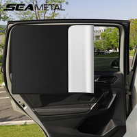 SEAMETAL Magnet Car Side Window Curtain 2Pcs Privacy Curtains for Car Sun Shade Summer Sunshades UV Reflection Front/Back Window