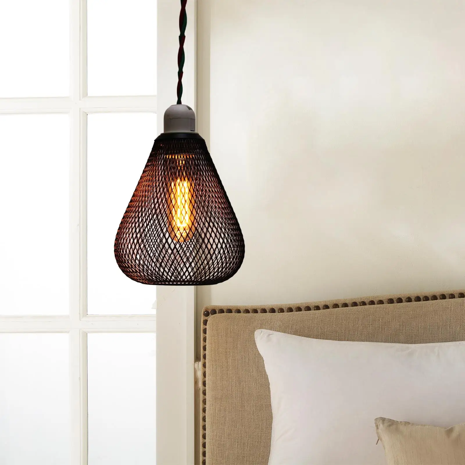 

Iron Wire Lampshade Lantern Shade Cage Iron Wire Lamp Cover Chandelier Cover
