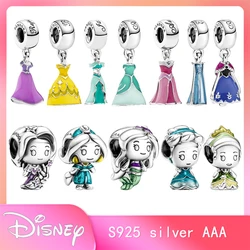 S925 Silver Disney Princess Series Pendant Suitable For Diy Pandora Bracelet Necklace Suitable For Jewelry Gifts