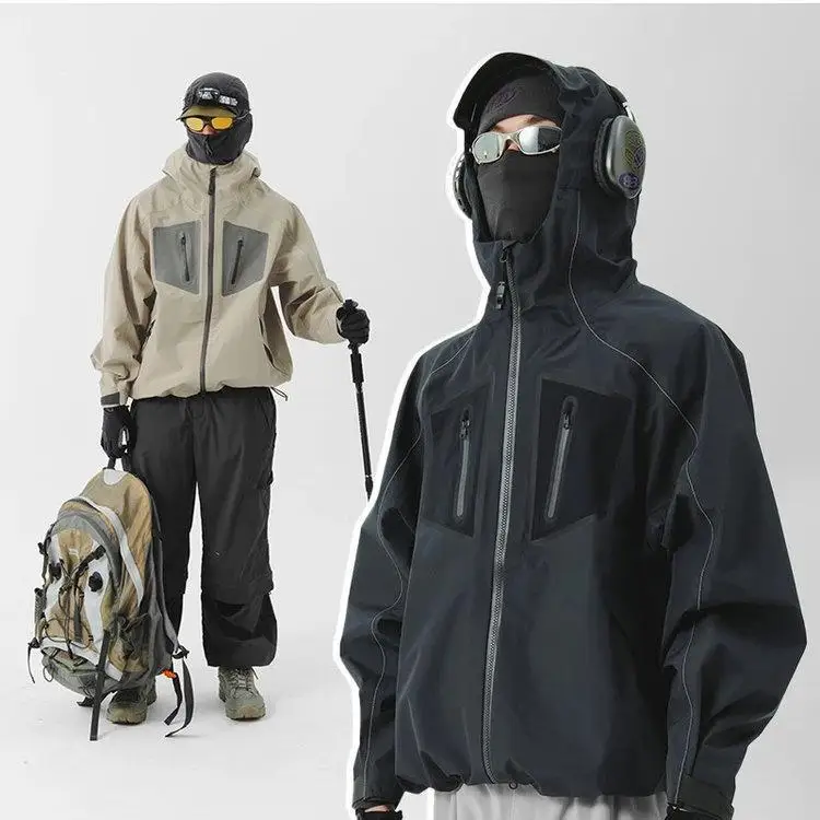 Outdoor-Windjacken, Hardshell, für Damen und Herren, zum Angeln, für Mode, Radfahren, Sport, Skifahren, Reisen, Freizeit, winddichte Jacken – Detail 1