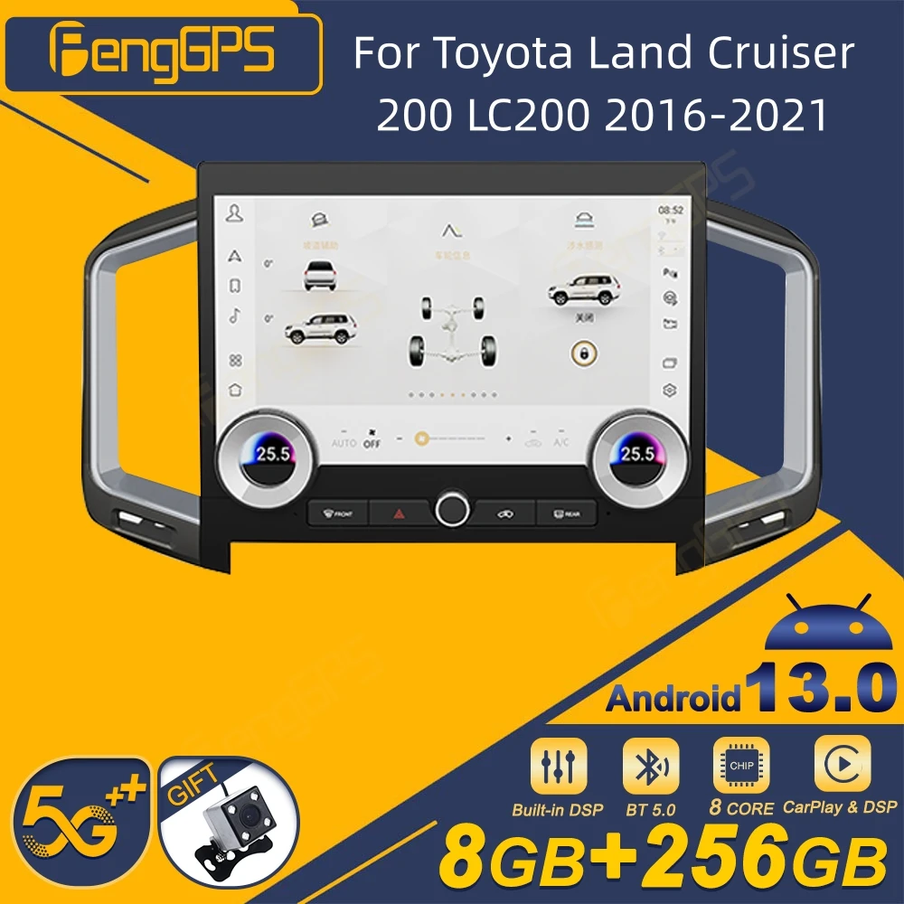 

Для Toyota Land Cruiser 200 LC200 2016-2021 Android автомобильный радиоприемник 2Din стереоприемник авторадио мультимедийный плеер GPS Navi Unit