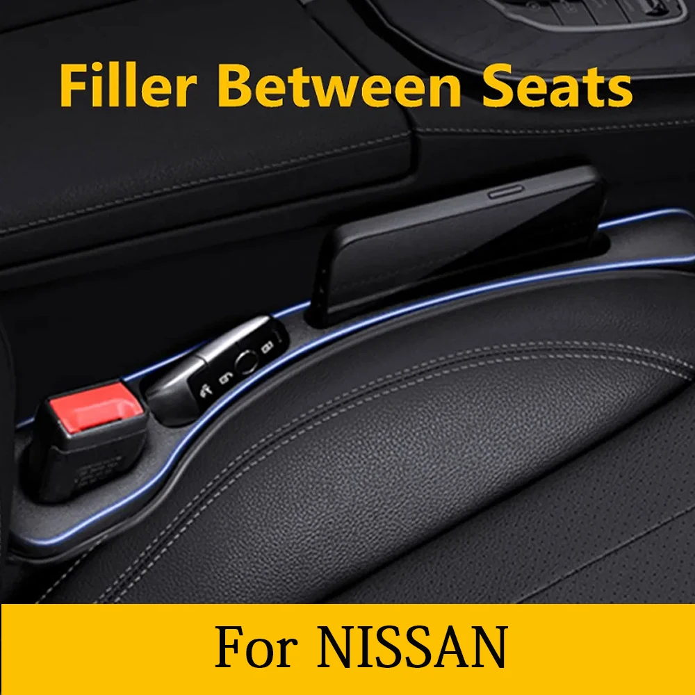2x para nissan juke f15 f16 folha ze0 ze1 350z z33 370z preenchimento de lacuna de assento de carro entre assentos fenda acessórios de decoração interior