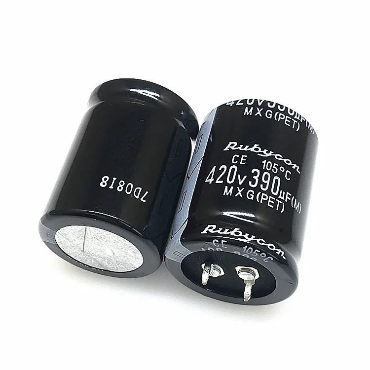 

2PCS Rubycon imported aluminum electrolytic capacitor 420v 390uf 30X40 ruby MXG can replace 400V