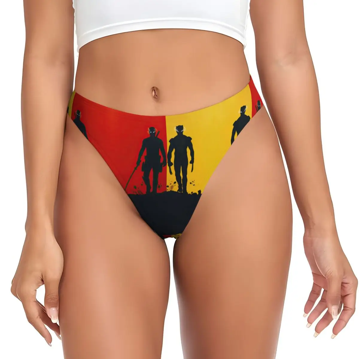 Custom Women's Deadpool & Wolverine Best Friend Charms G-string Thongs Comfort Panties Underwear