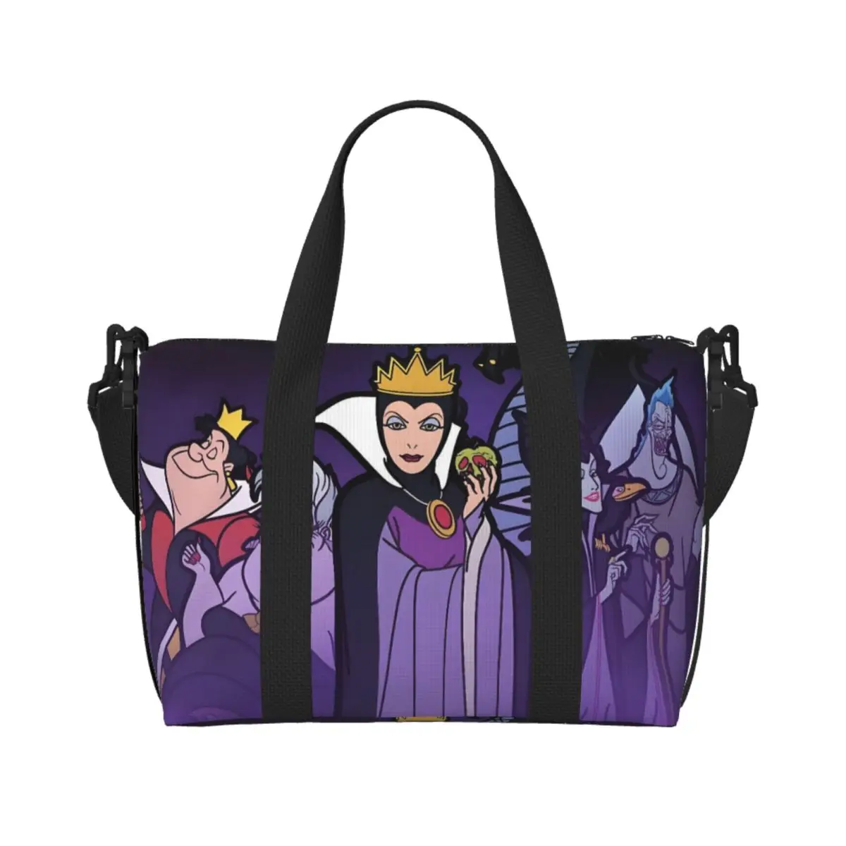 

Женская модная большая сумка злодеев с героями мультфильмов на заказ, женская большая вместительная дорожная сумка на плечо Wicked People Malicious Queen Gym Beach